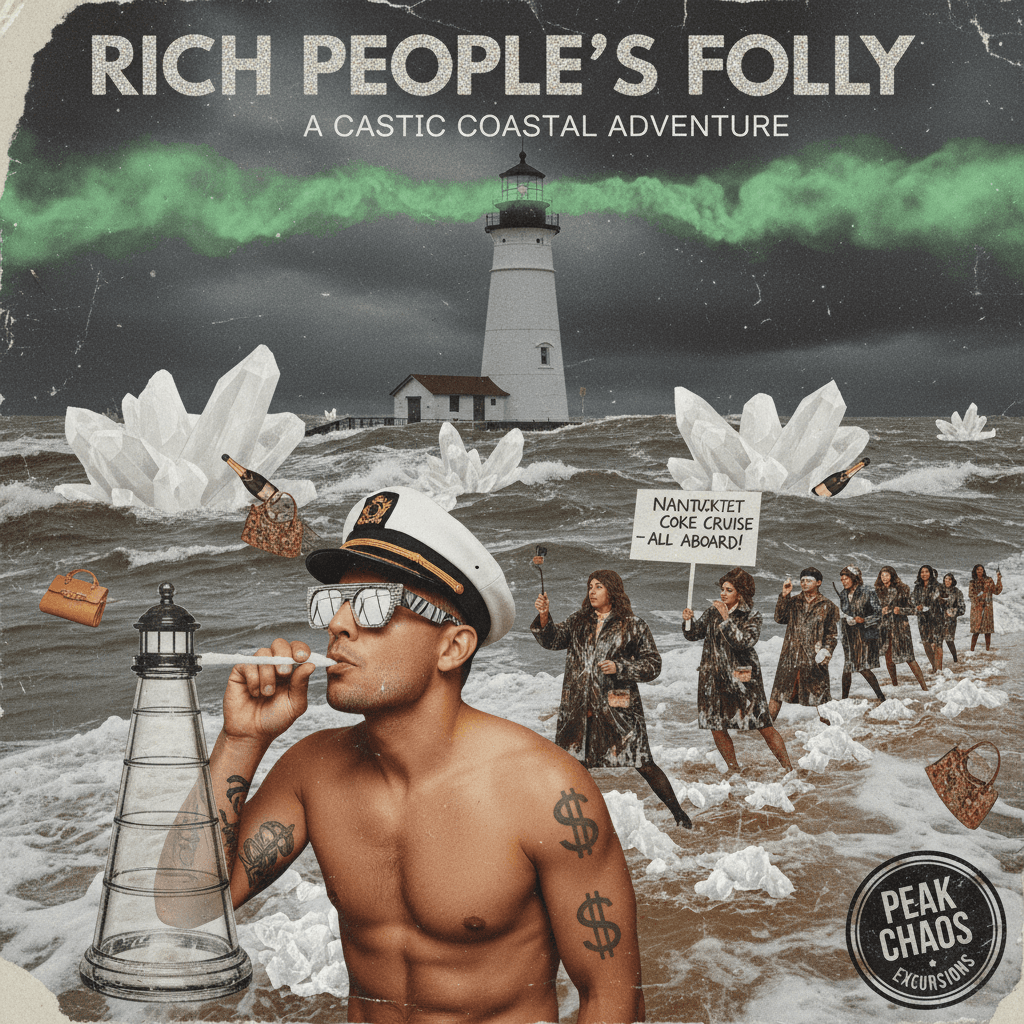 rich people energy: nantucket lighthouse + wastewater cocaine = peak chaos