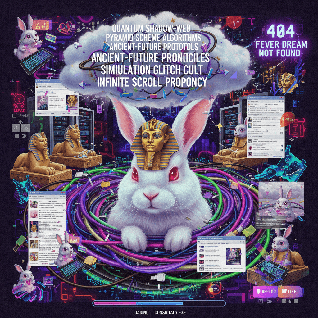 rabbit holes meet sphinxes in a fever dream of capitalized nonsense