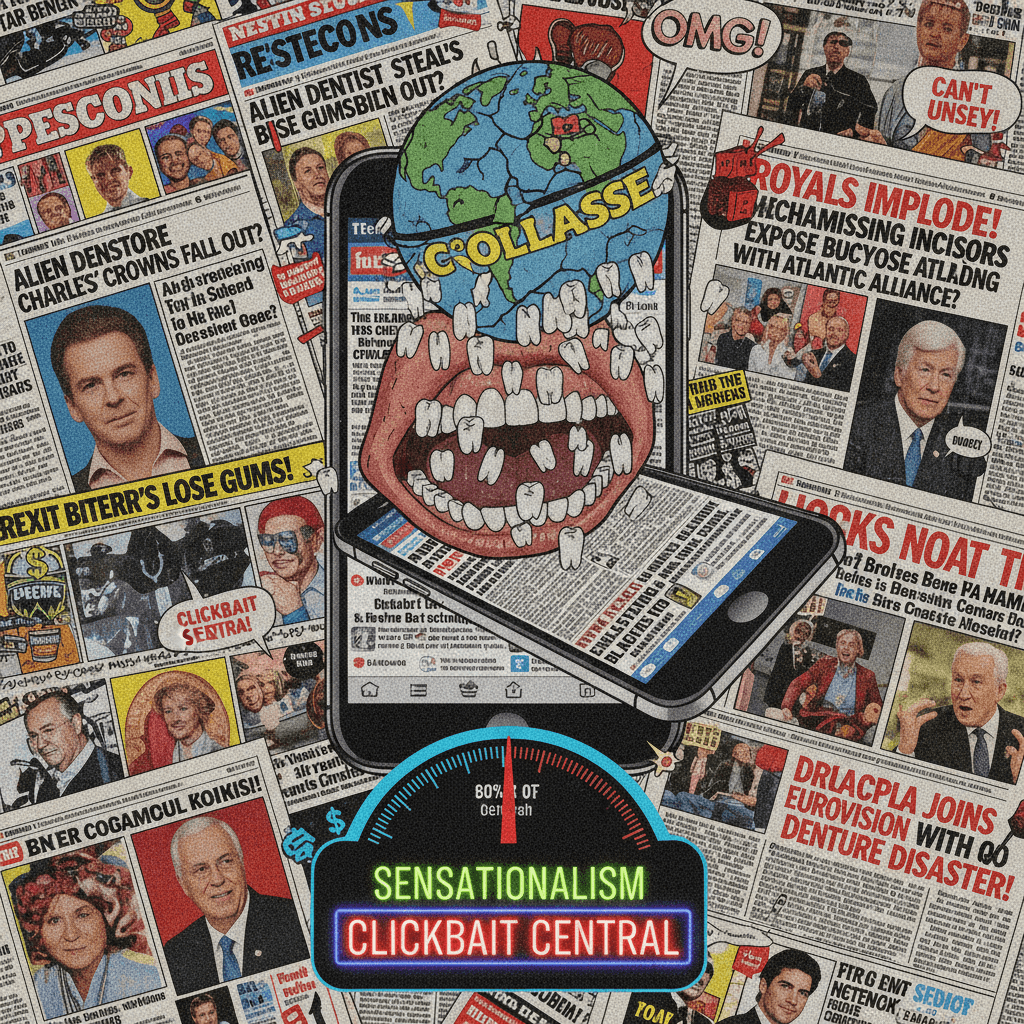 Peak tabloid energy: NATO collapse meets teeth loss in one cursed feed