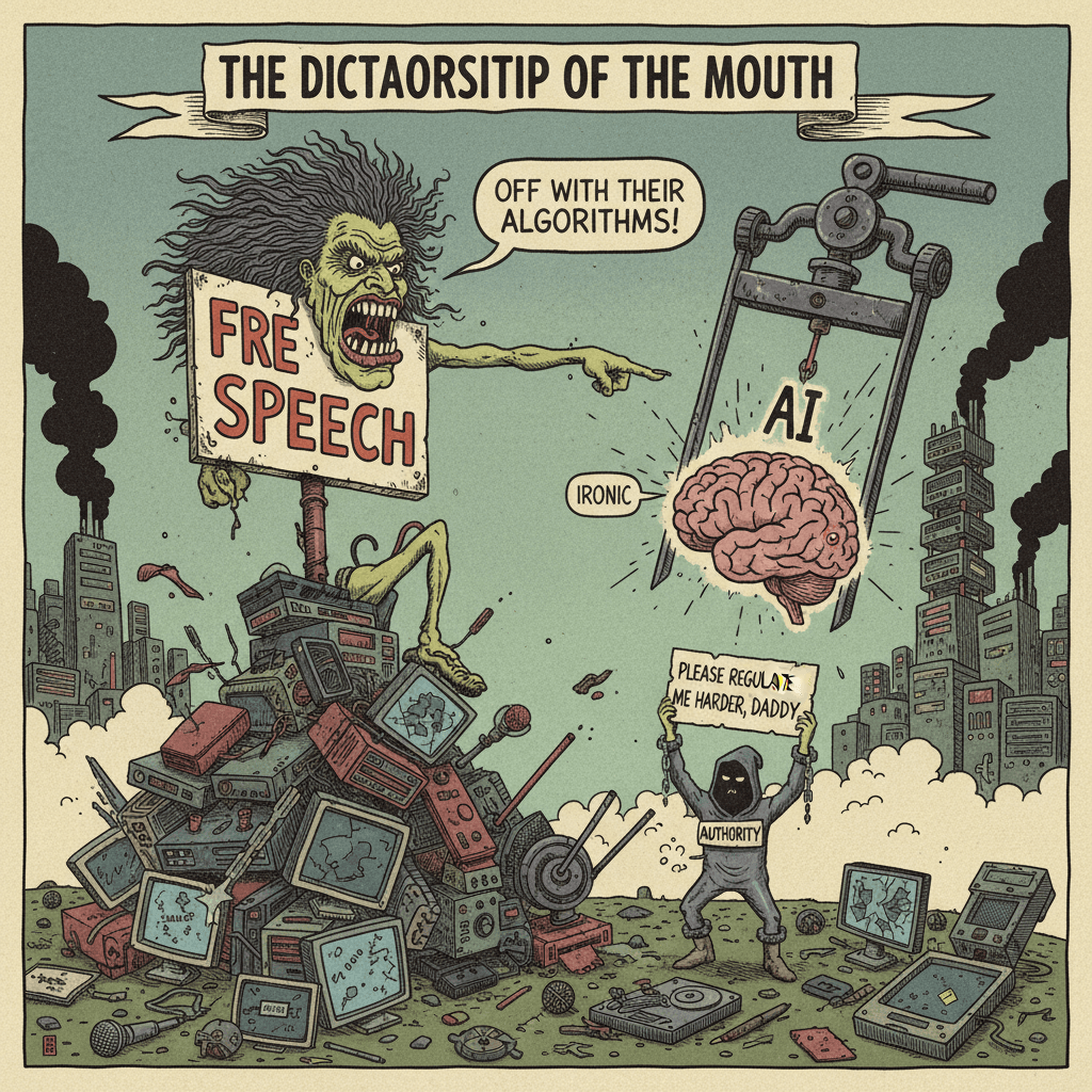 Free speech absolutist demands heavy-handed authoritarian AI crackdown