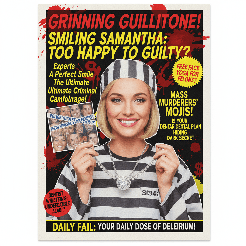 Daily Mail discovers smiling = perfect crime suspect aesthetic