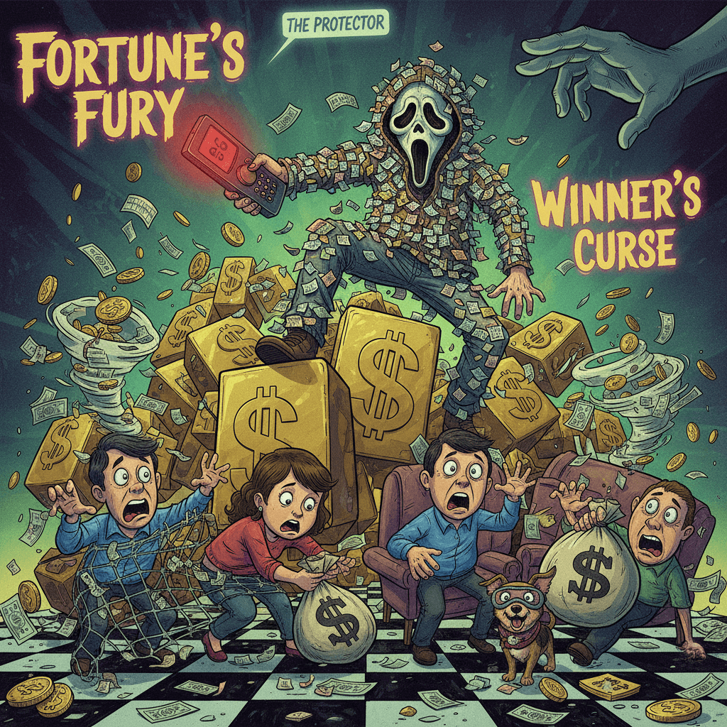 Scream mask energy: protecting lottery winnings from family one jumpscare at a time