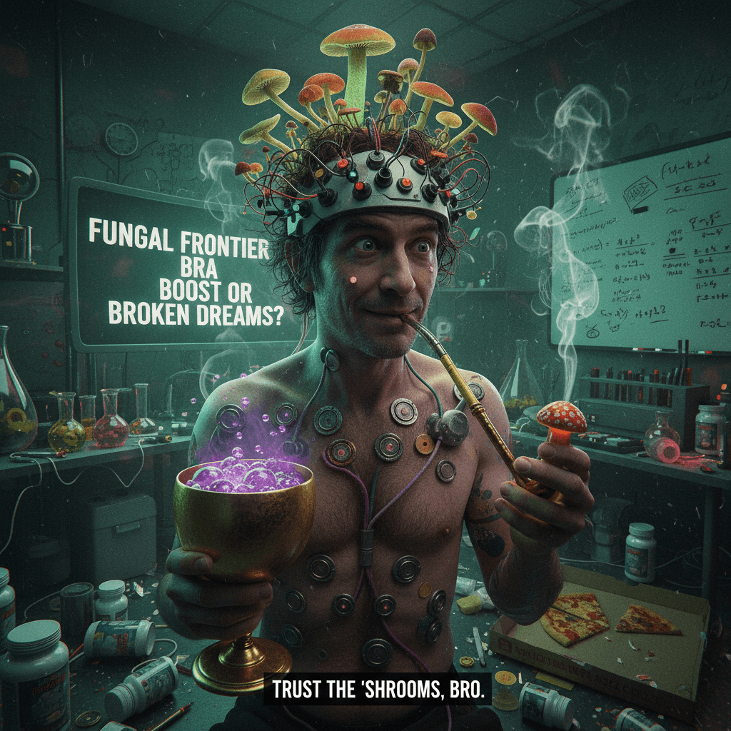 Bryan Johnson speedruns his credibility with some fungi and an EEG cap