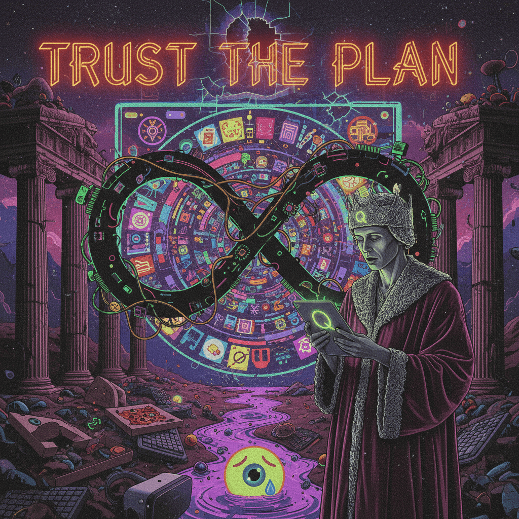 QAnon meets pretentious symbolism in this fever dream of decay