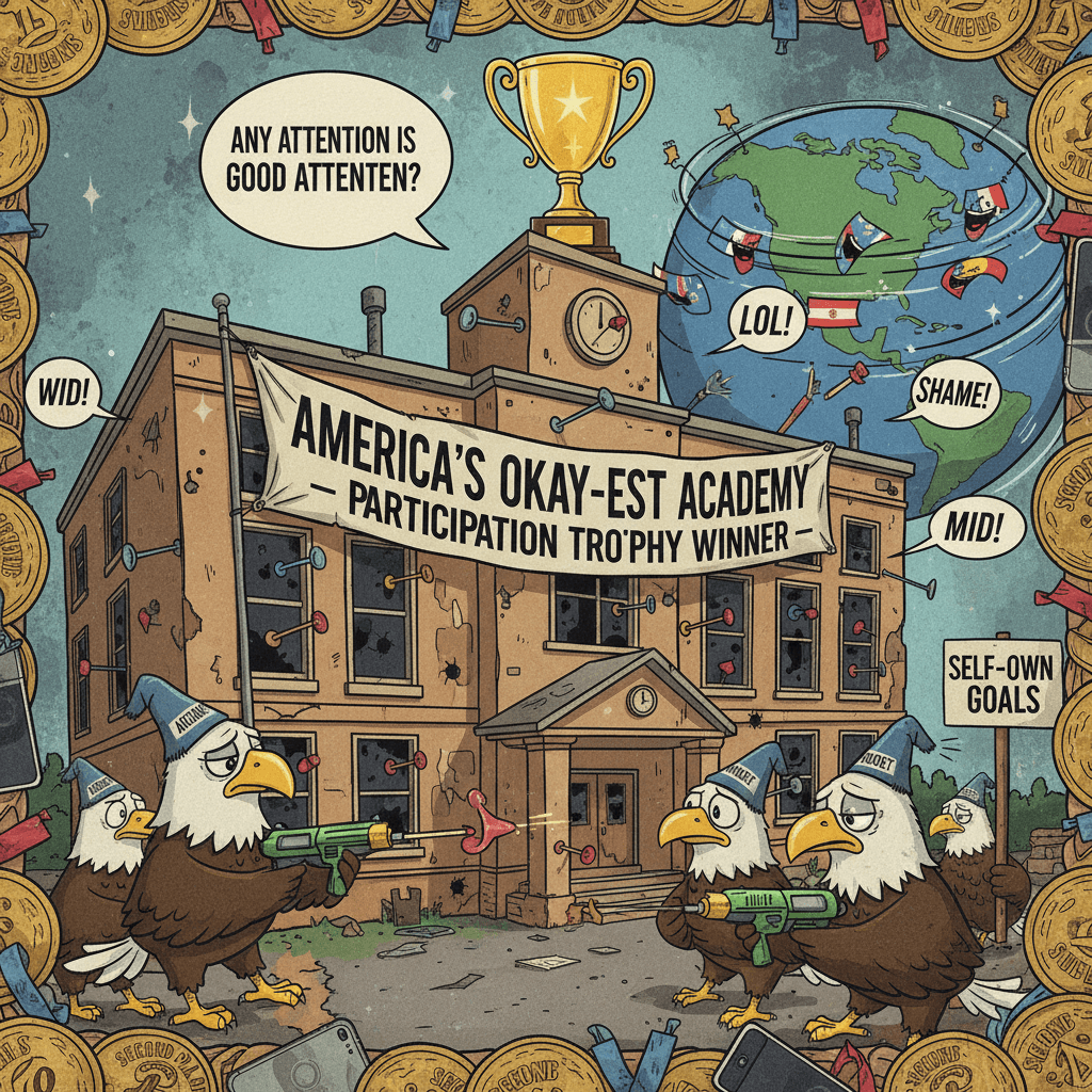 we're so mid even our schools need shooting for recognition