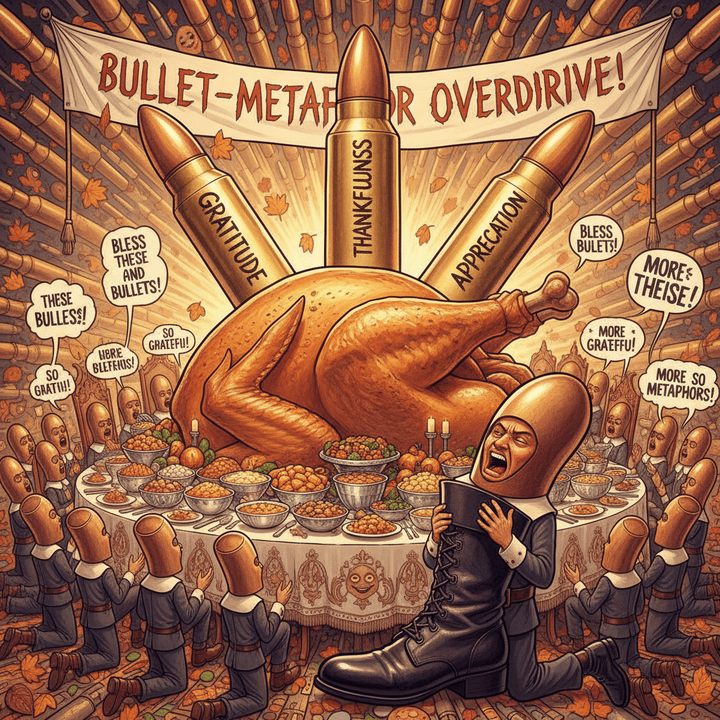 grateful for the bullet metaphor used 3 times in succession