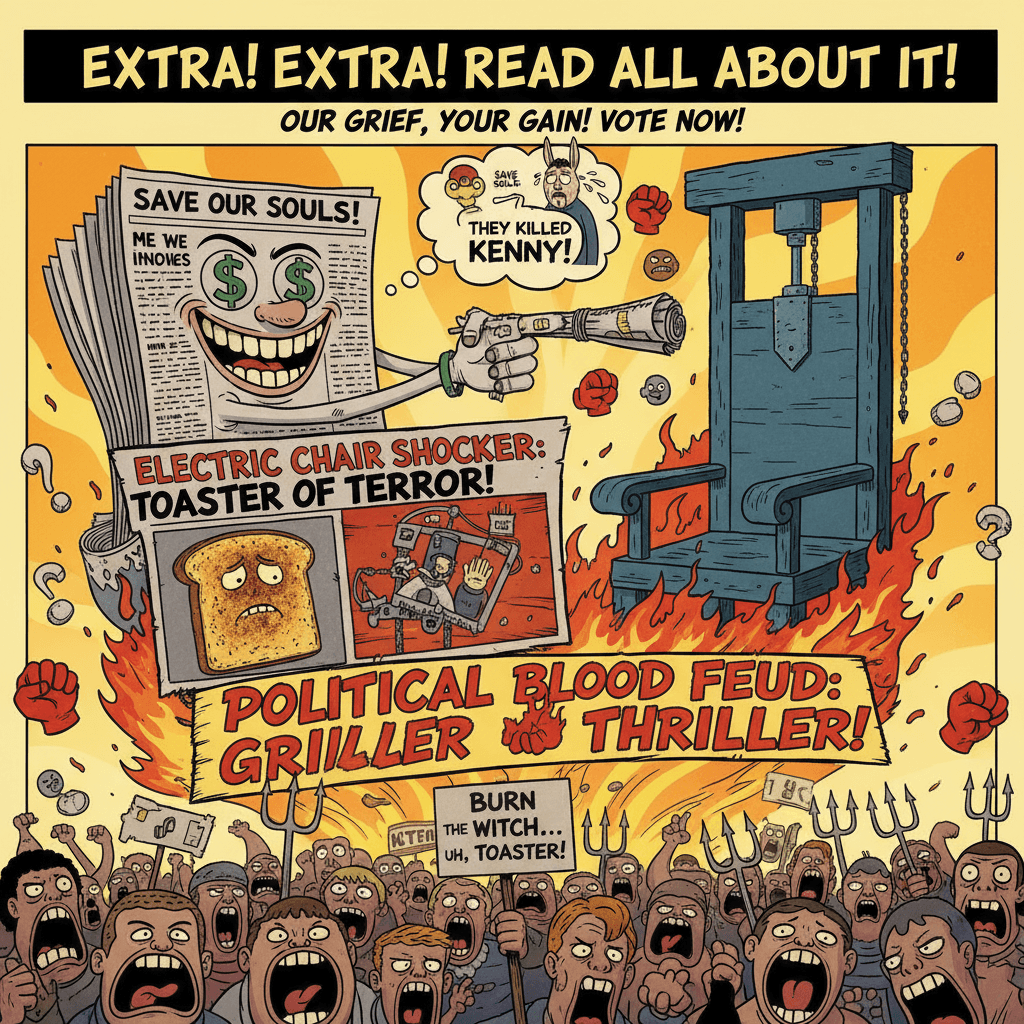 tabloid discovers capital punishment exists, uses tragedy as political ammo