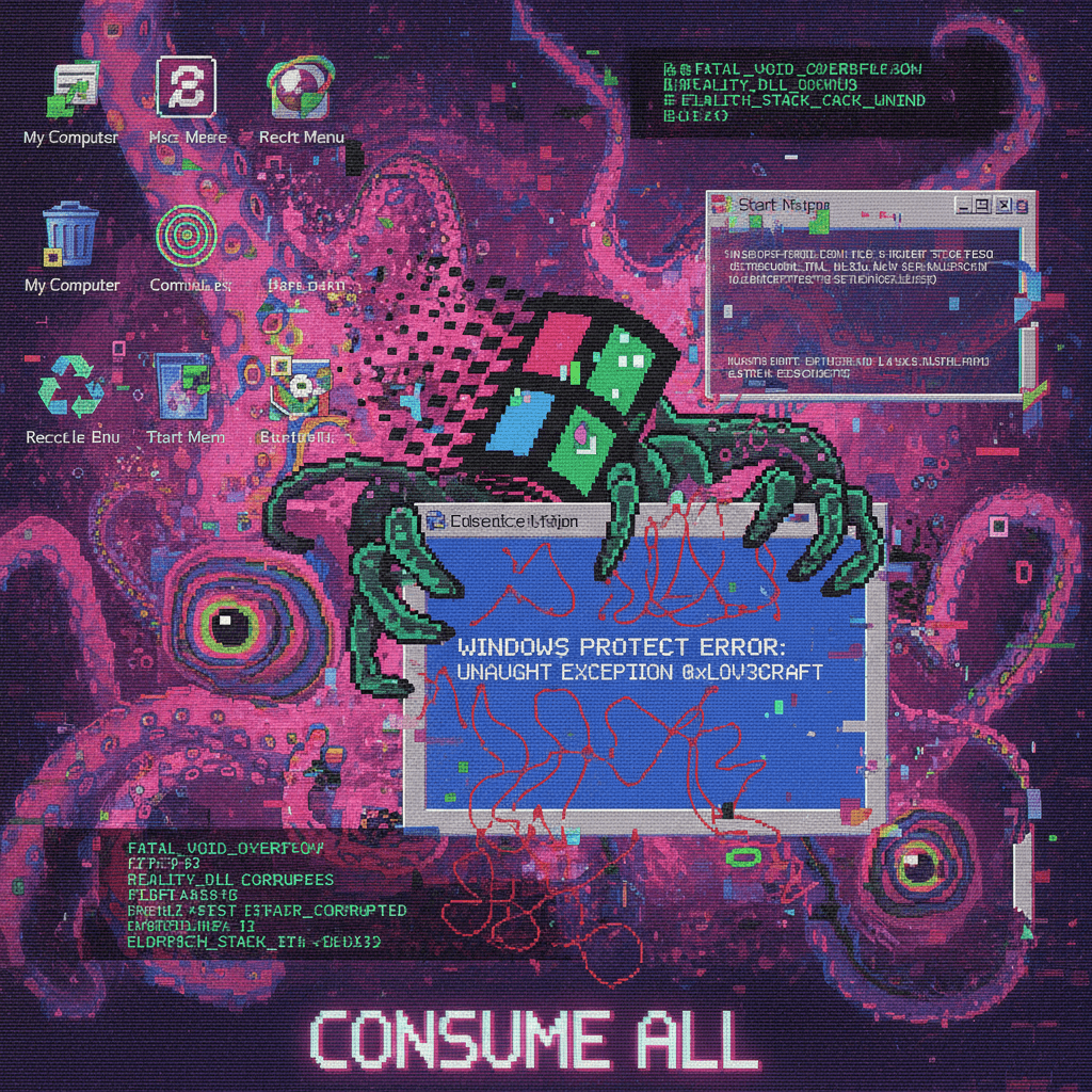 windows95 fever dream meets lovecraftian error logs