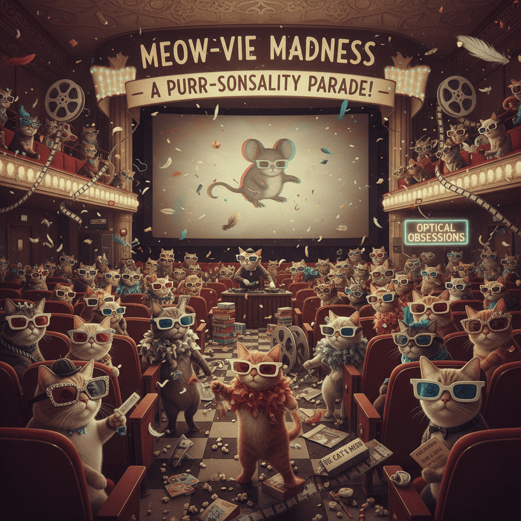 Cats at the cinema: when 3D glasses became everyone's personality