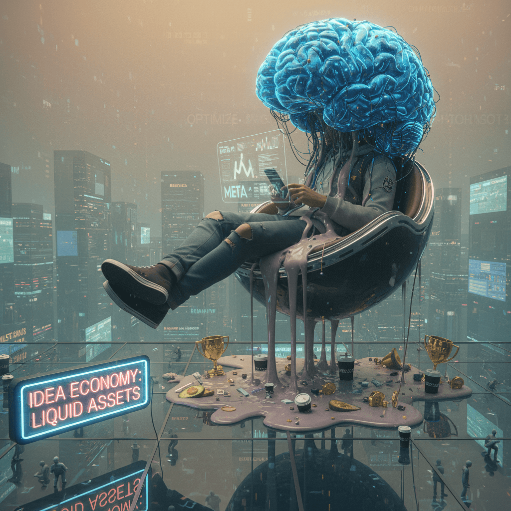 Literally melting: a visual metaphor for tech bro brain rot