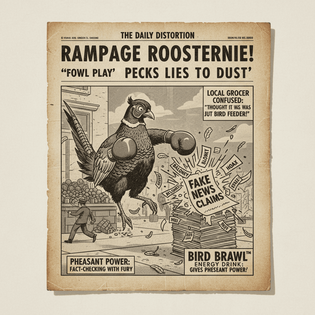 Pheasant on rampage beats misleading claims every time