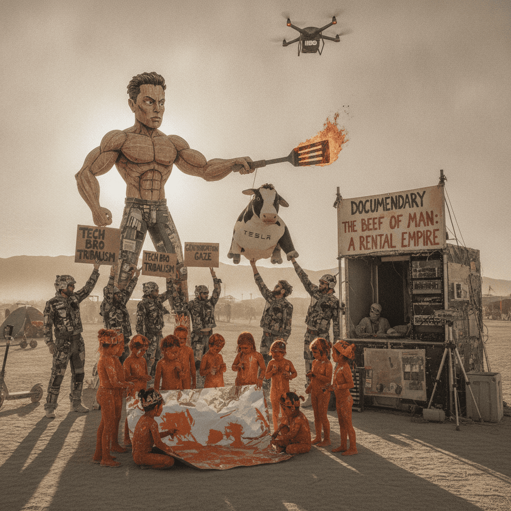 Burning Man doc weaponizes Elon beef while kids paint themselves orange