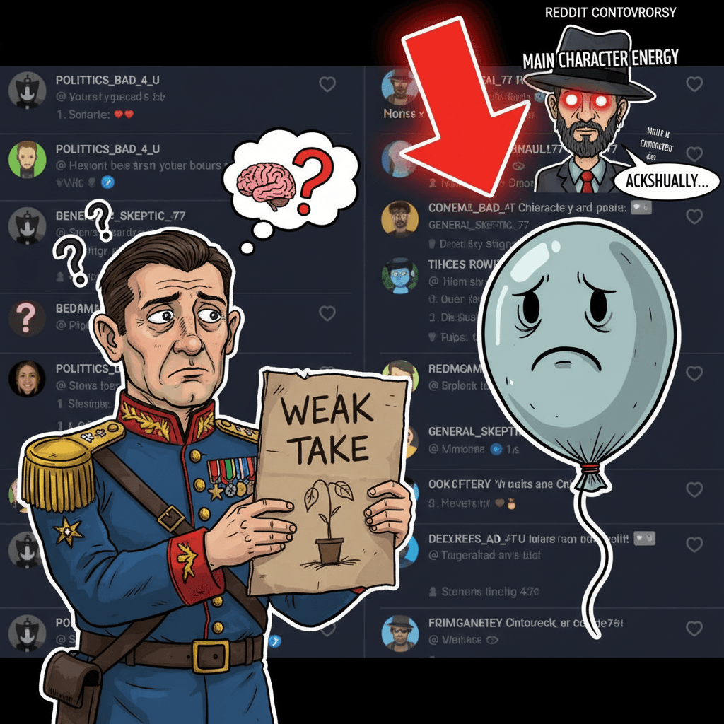 Weak take gets weak response from confused military guy