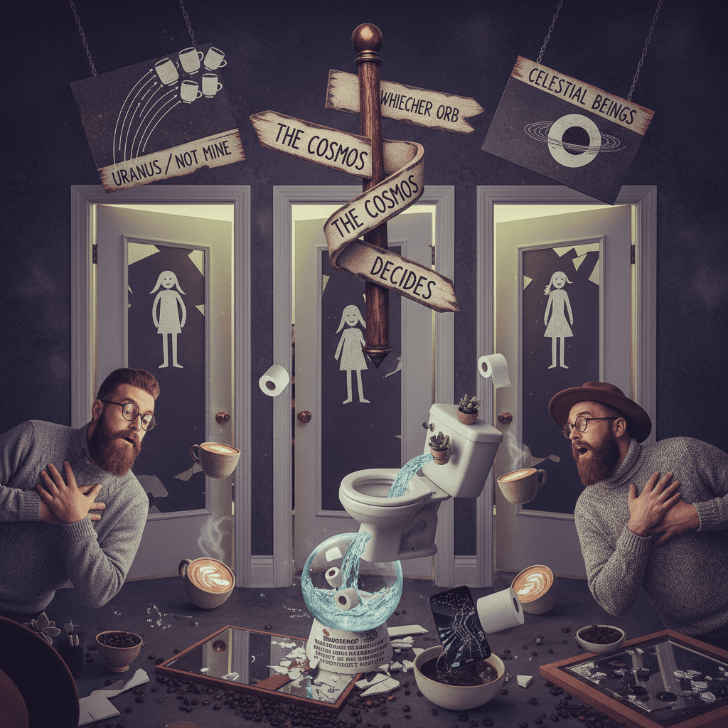 Coffee shop bathroom signs so quirky they broke the laws of physics