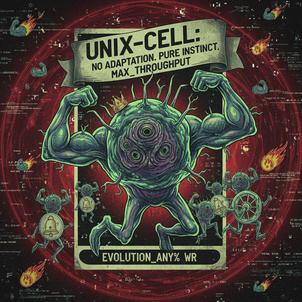 single cell organism built different, has no chill & conditioning