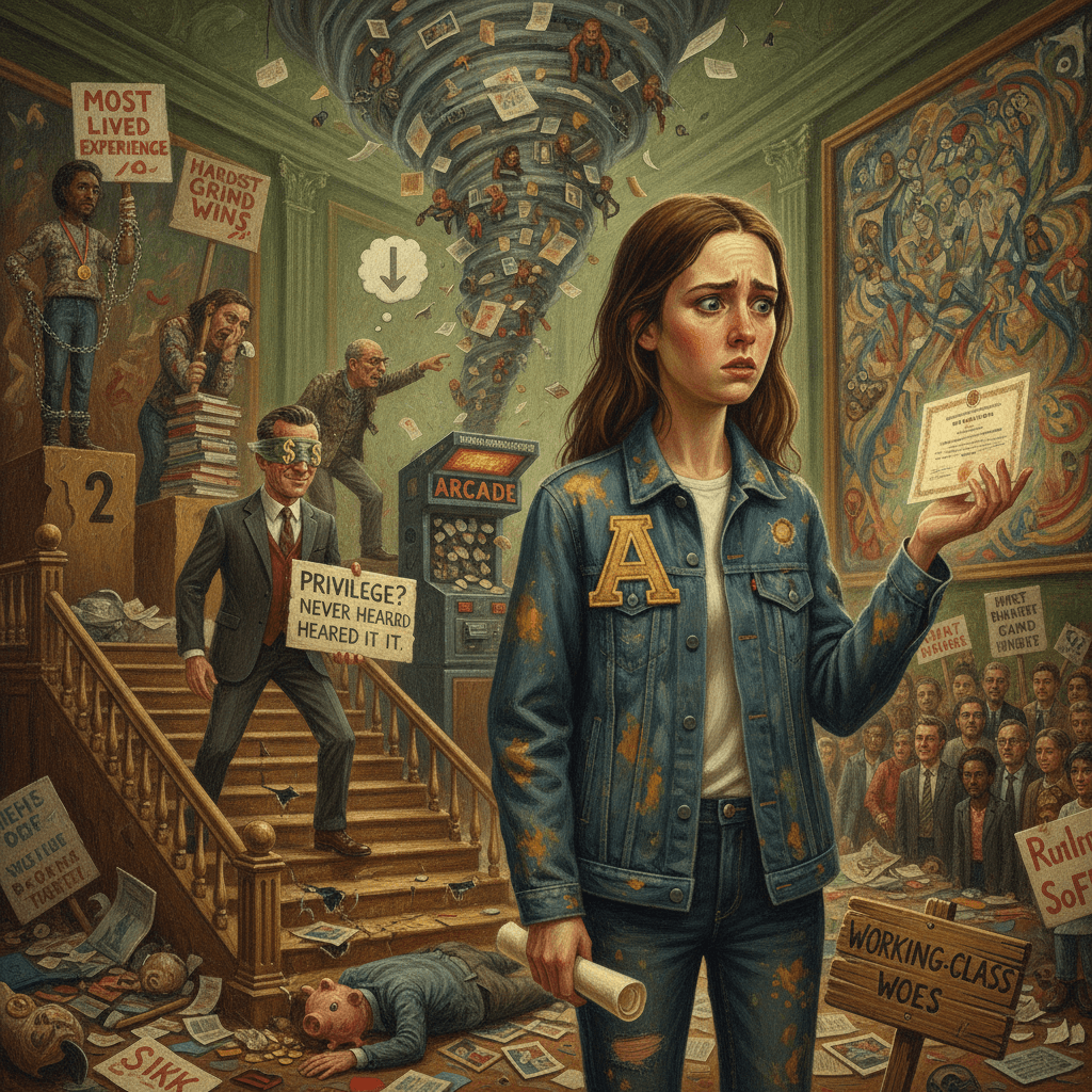 straight As but can't read the room: a working-class tragedy