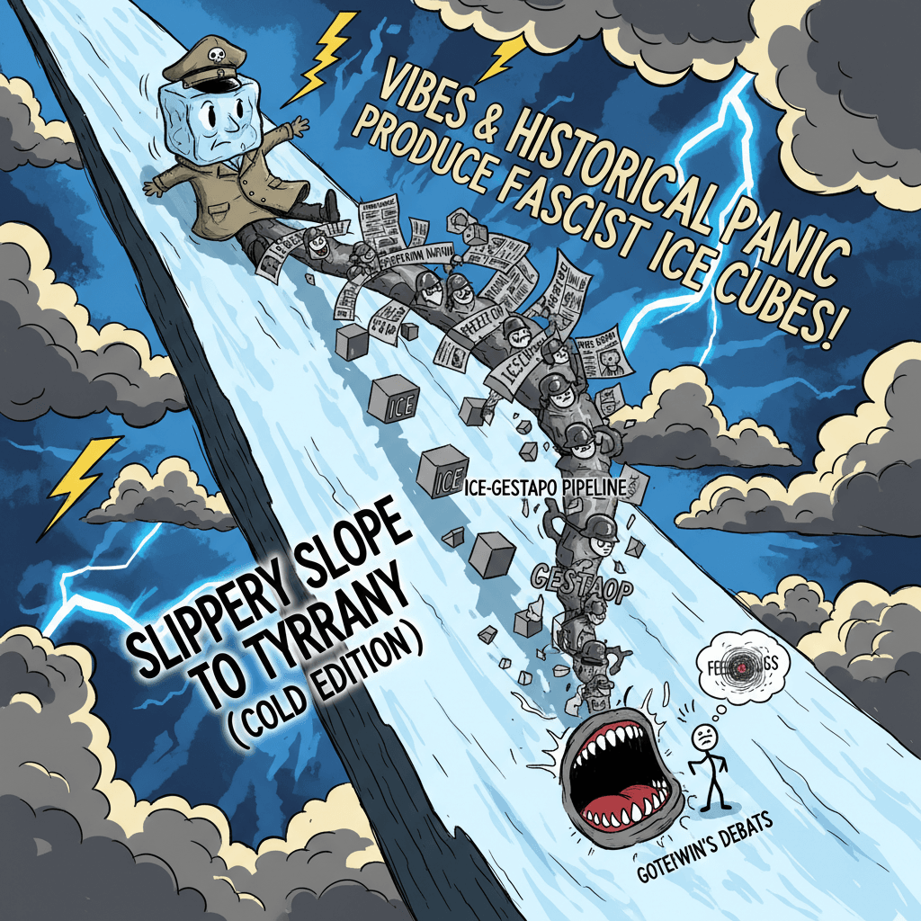 ICE = Gestapo, probably. sources: vibes and historical panic