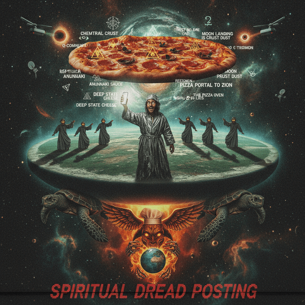 Pizzagate meets flat earth mysticism: a fever dream nobody asked for
