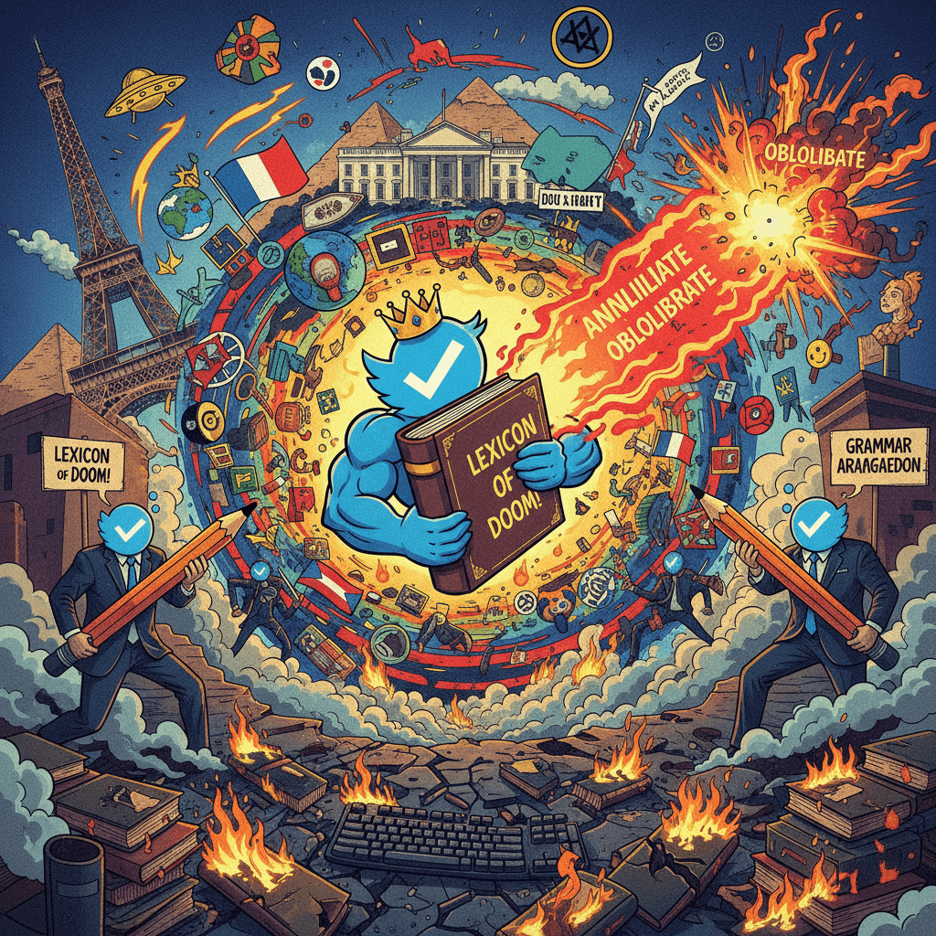 Verified Twitter account discovers thesaurus, chooses violence