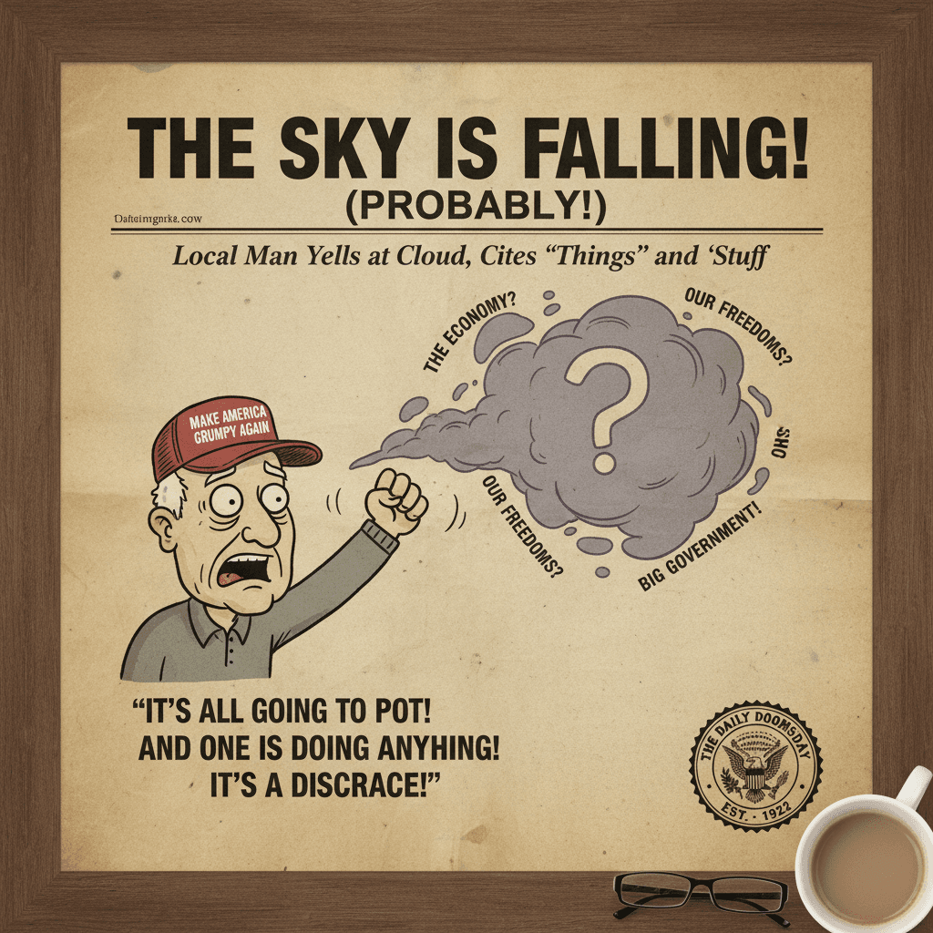 Cryptic concern about unspecified national chaos (very brave)