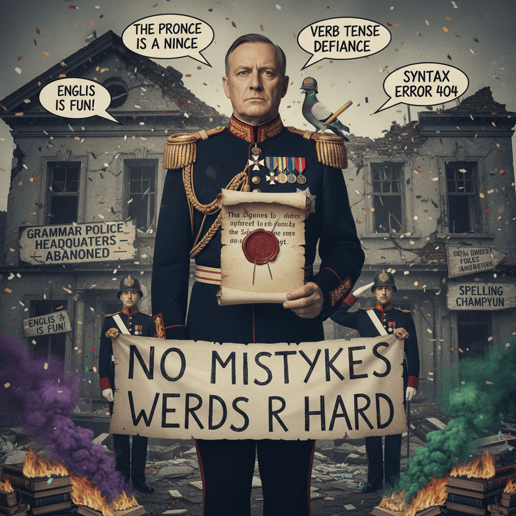 The Pronce is a nince: grammar has left the building