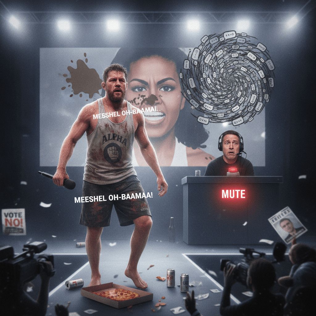 fighter slurs michelle obama, shows up hammered to weigh-in, rogan stays quiet