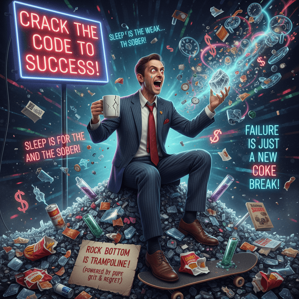 motivational speaker discovers hustle culture via crack addiction