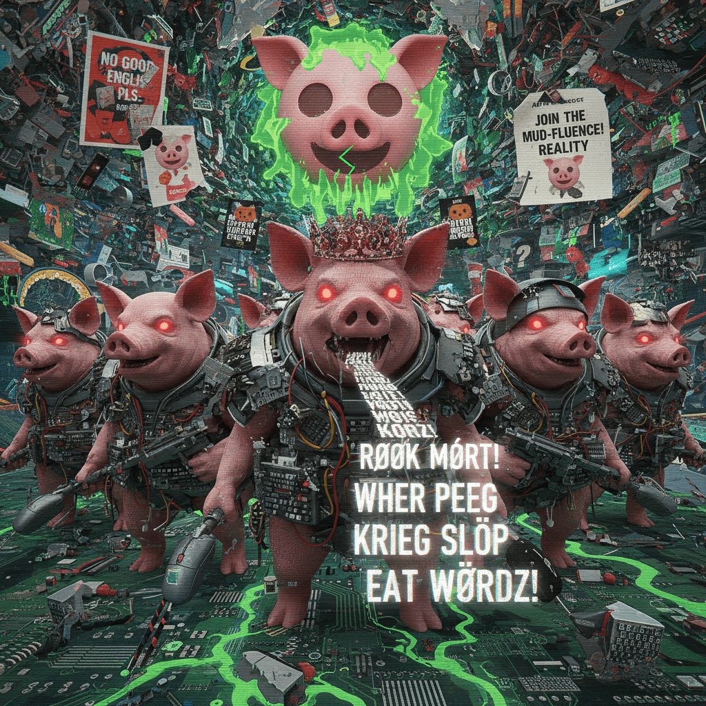 Oink mf: where pigs meet chaos meets broken English