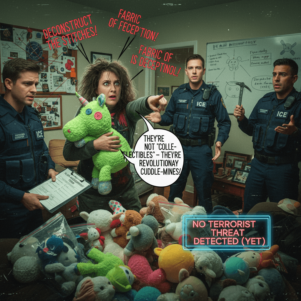 Single mom's plush collection ≠ ICE assassination weapon, apparently