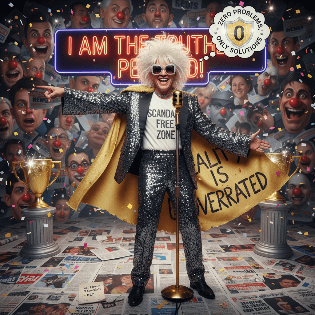 calls journalists lunatics while claiming zero scandals ever