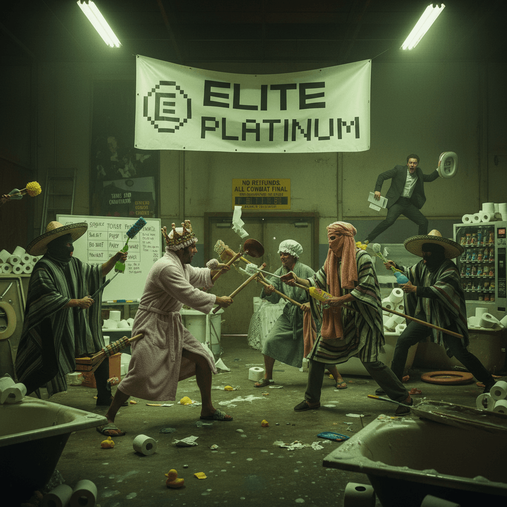 Elite status now includes mandatory cartel combat with bathroom supplies