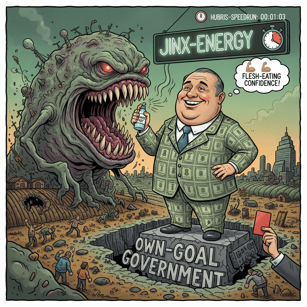 Agriculture Secretary confidently denies flesh-eating parasite while it devours country