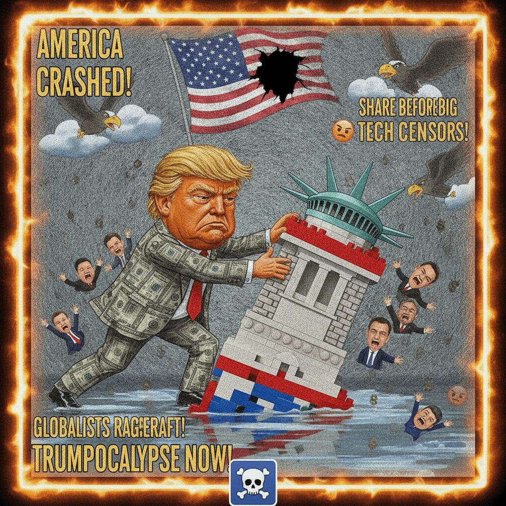 Trump bad, America fell, please share this devastating photograph