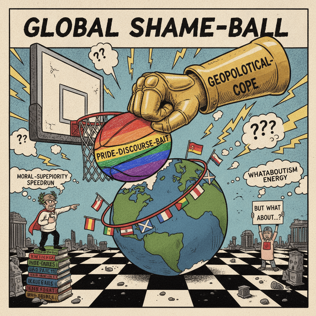 Using gay rights as a prop for geopolitical dunking, a modern tradition