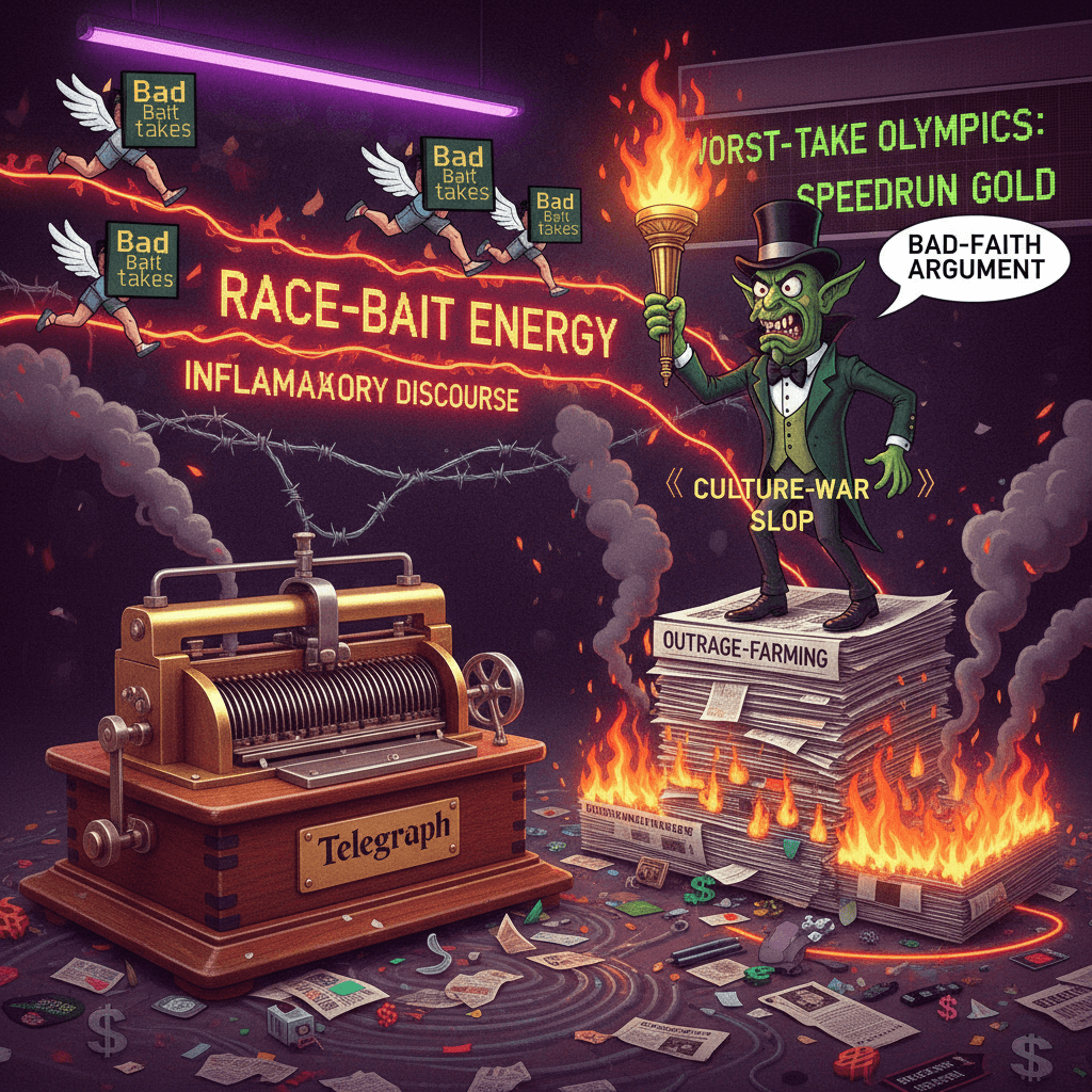 Telegraph speedruns worst-take Olympics with tone-deaf villain arc