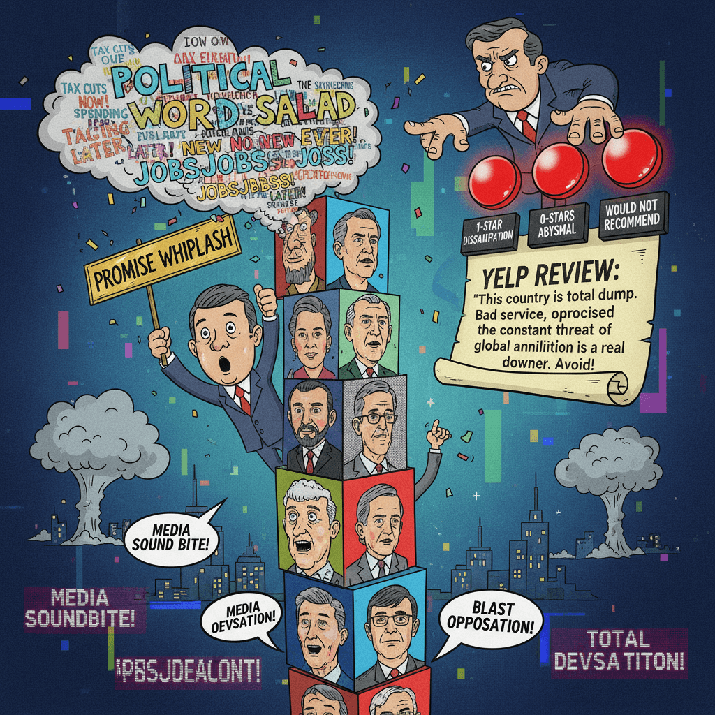 Politician lists grievances like a Yelp review with nuclear buttons