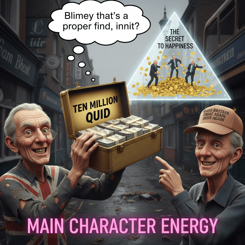 Two men discover the secret to happiness: ten million quid