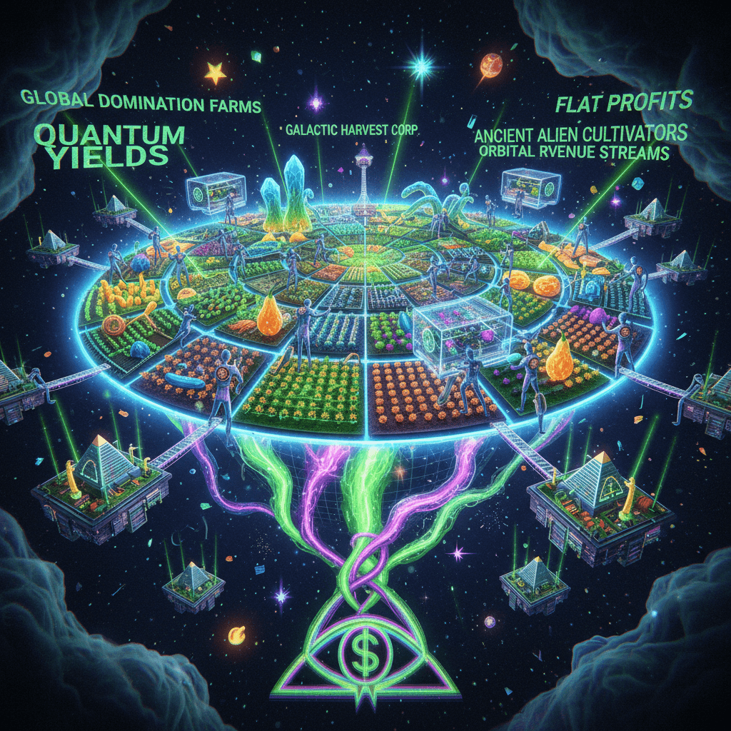 flat earth meets cosmic agriculture in the neon void