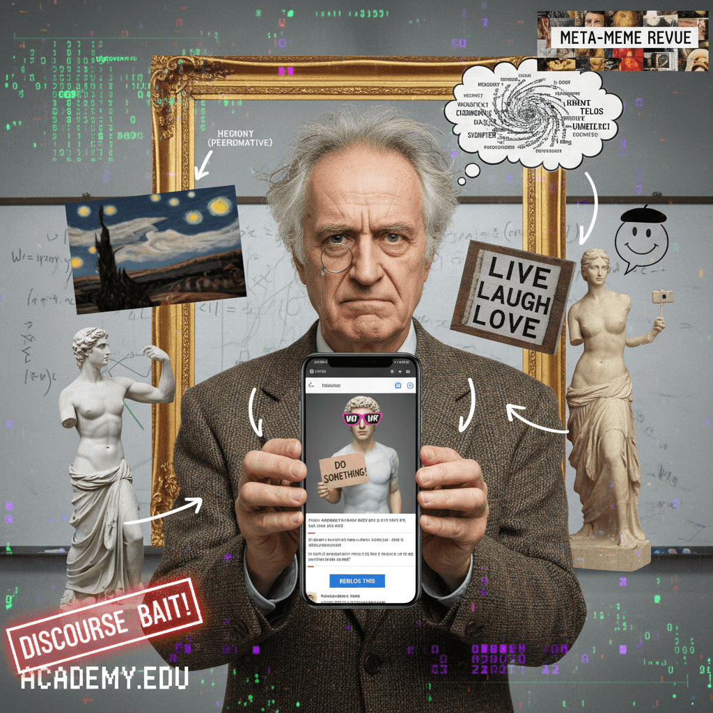 when your art history prof makes a meme about performative activism