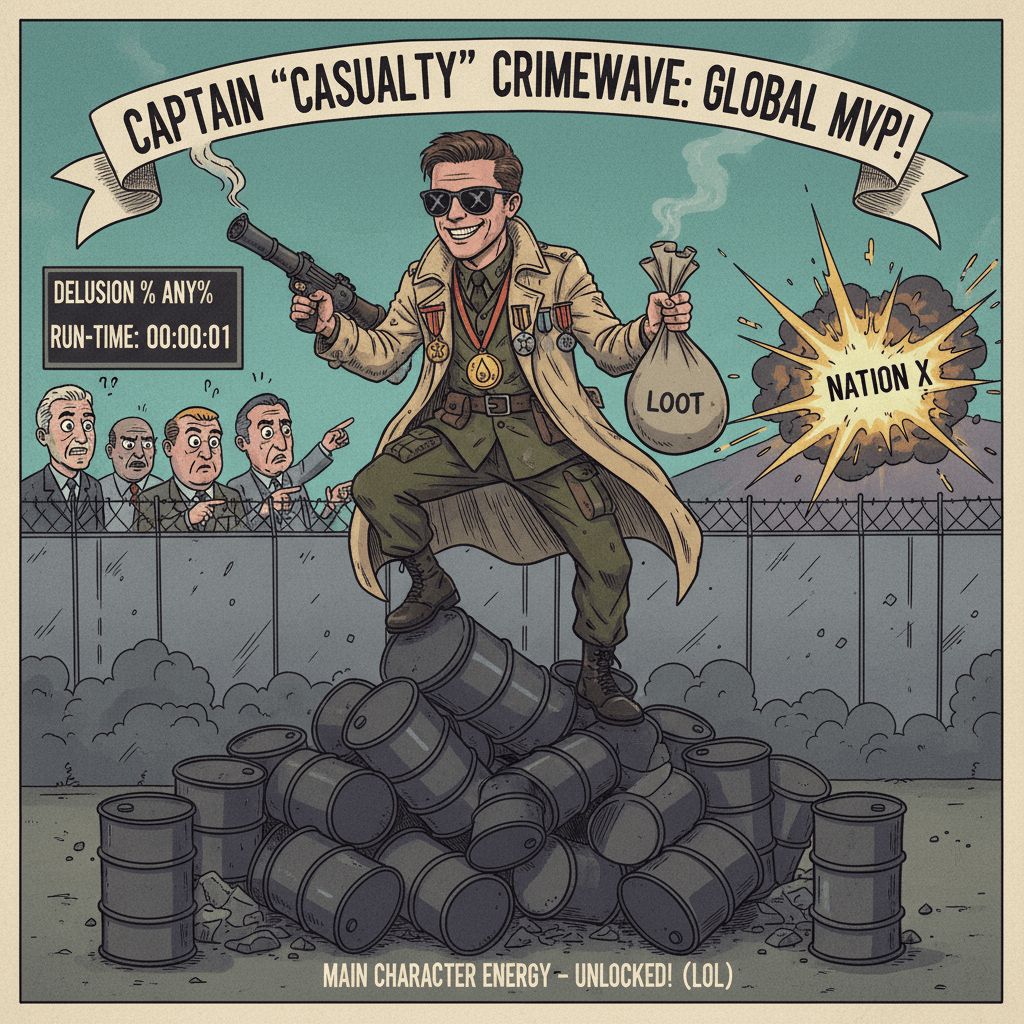 I casually committed war crimes and stole oil, got a medal lol