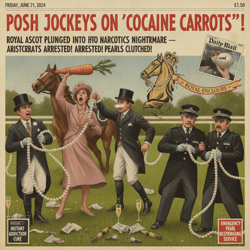 Daily Mail discovers rich people do drugs at fancy horse races, clutches pearls