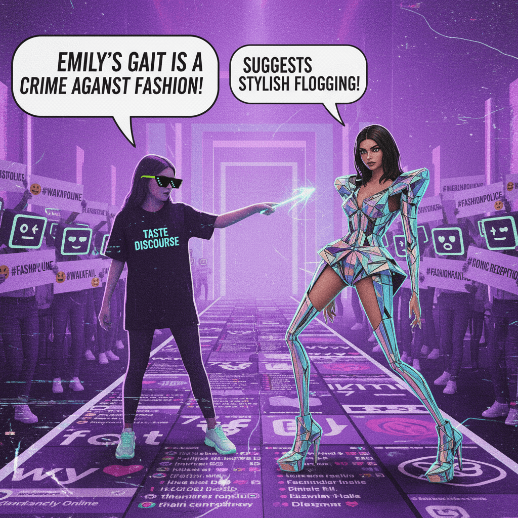 girl thinks emily ratajkowski walks funny, suggests corporal punishment