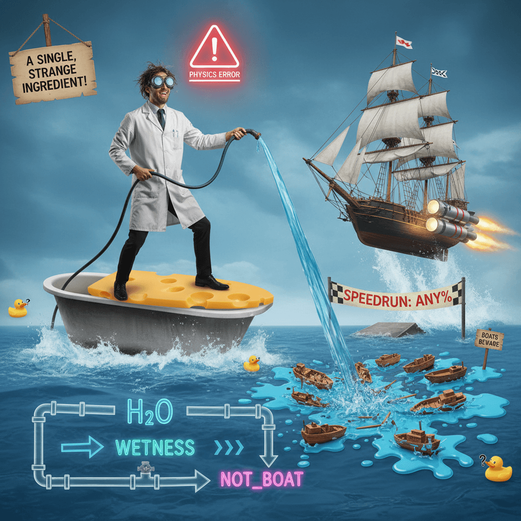 man discovers water destroys boats via one weird trick