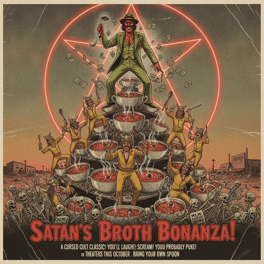 Satan's soup pyramid scheme hits different in vintage