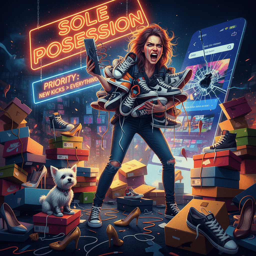 app bad, shoe addiction stronger than patience