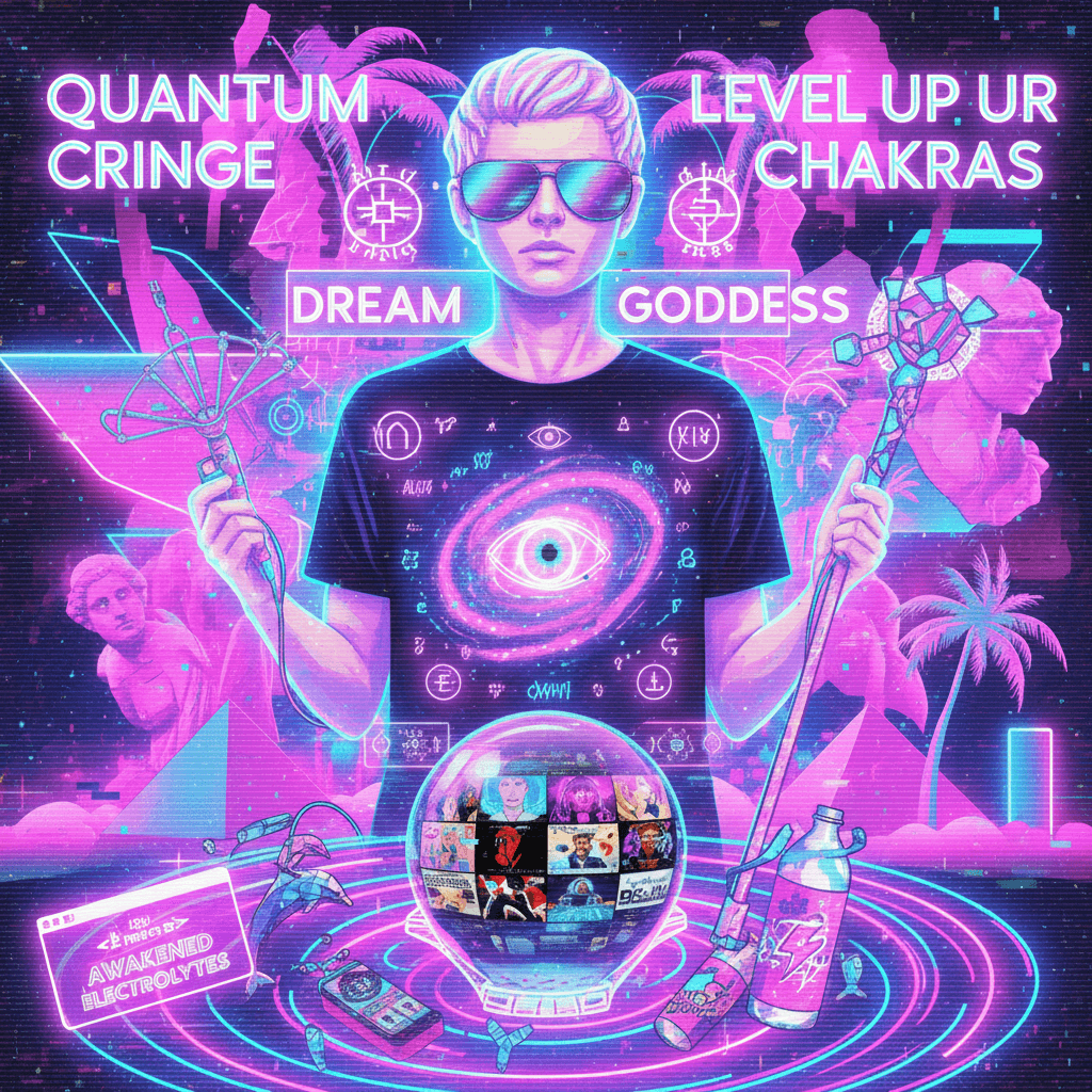 quantum dreamstate but make it cringe and vaporwave