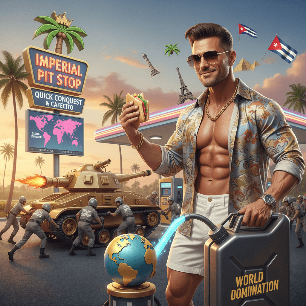 casual imperialism with a pit stop vibe