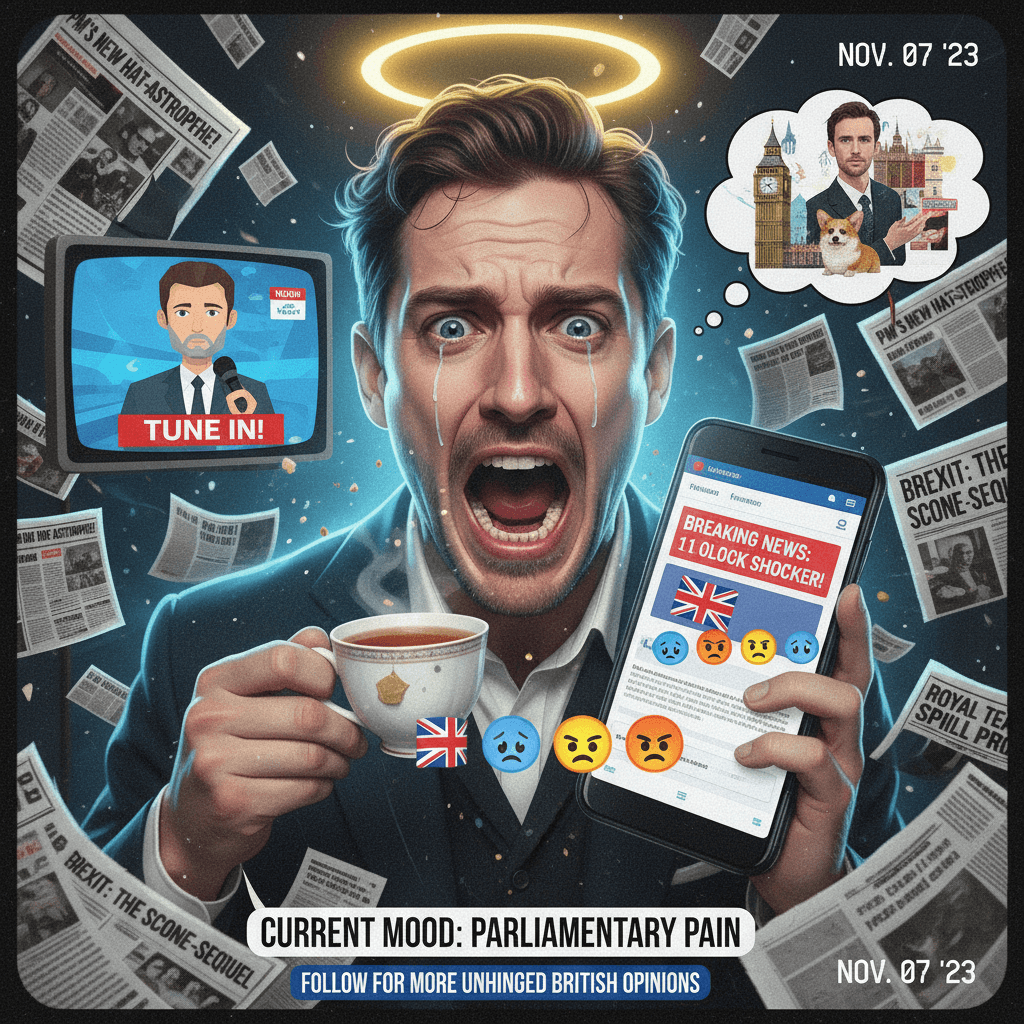 Man has emotions about British politics, news at 11