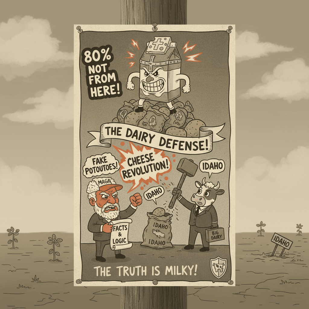 dairy lobby RUINS idaho with facts and logic (80% illegals apparently)