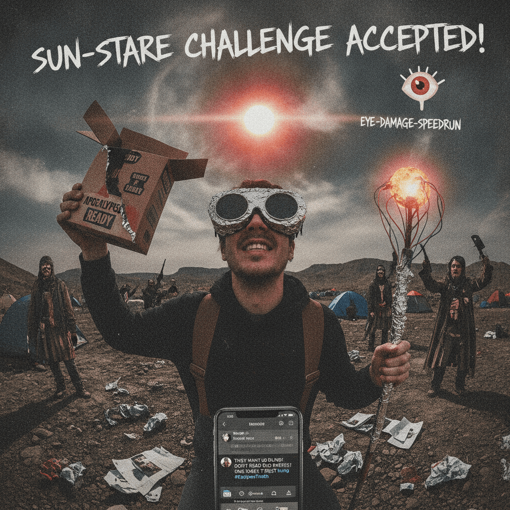 buy eclipse kit, ignore instructions, go blind with purpose